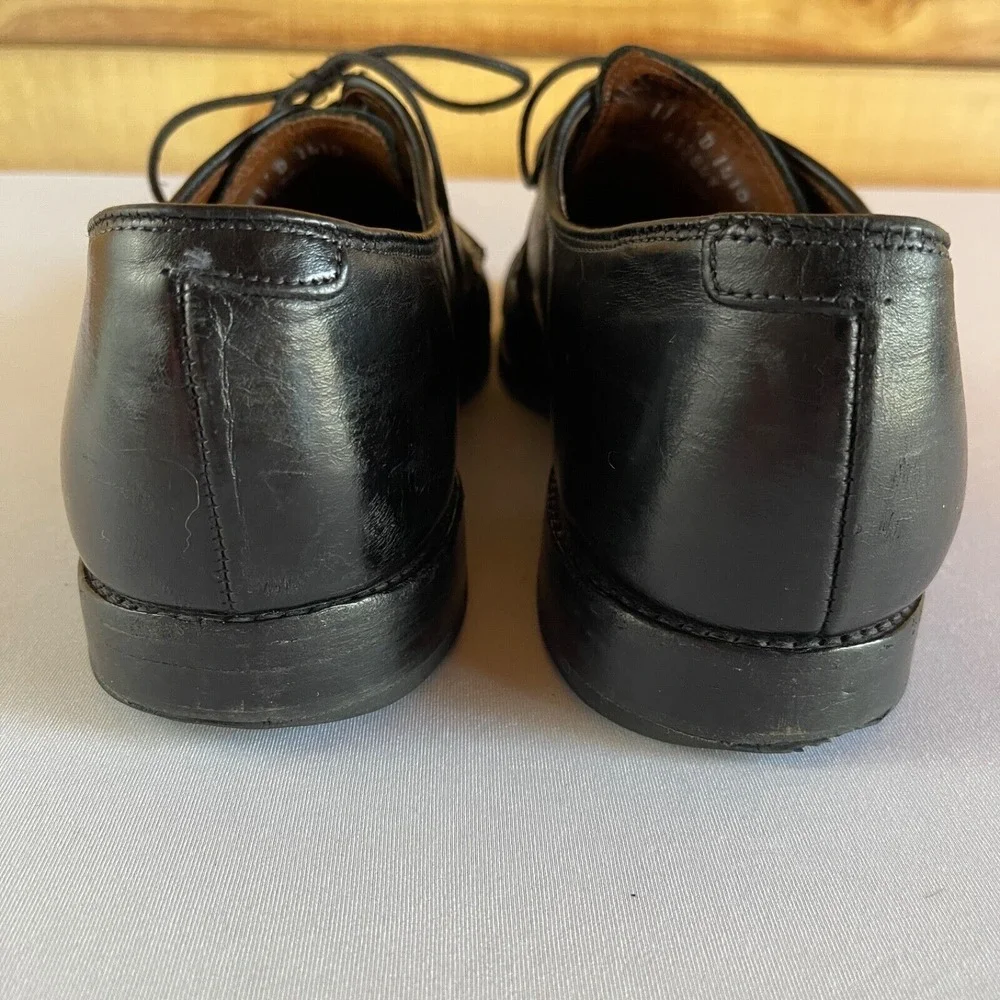 Allen Edmonds Riverside Mens 11 D Black Leather Lace Up Cap Toe Oxford Derby USA